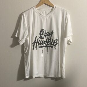 SHEIN White Graphic Long Sleeve Tee